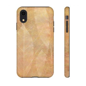 Tough Case Cell Phone Cover Leaves Leaf Vein Print Beige Cream Brown Nature Art Print Old Antique Vintage