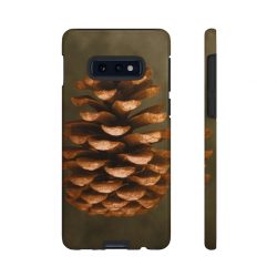 Tough Case Cell Phone Cover Pine Cone Print Beige Green Brown Nature Art Print Old Antique Vintage