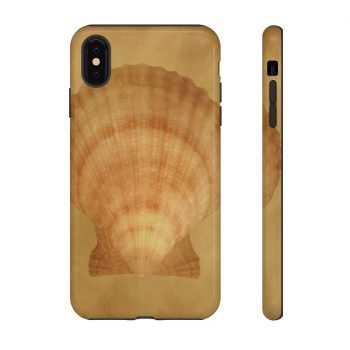 Tough Case Cell Phone Cover Sea Shell Seashells Ocean Beige Sand Art Print Old Antique Vintage Botanical Beige Brown