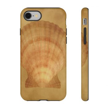 Tough Case Cell Phone Cover Sea Shell Seashells Ocean Beige Sand Art Print Old Antique Vintage Botanical Beige Brown