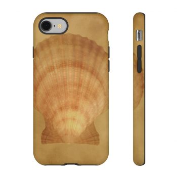 Tough Case Cell Phone Cover Sea Shell Seashells Ocean Beige Sand Art Print Old Antique Vintage Botanical Beige Brown