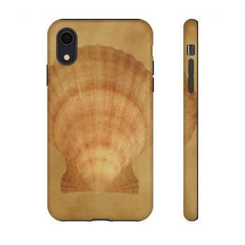 Tough Case Cell Phone Cover Sea Shell Seashells Ocean Beige Sand Art Print Old Antique Vintage Botanical Beige Brown