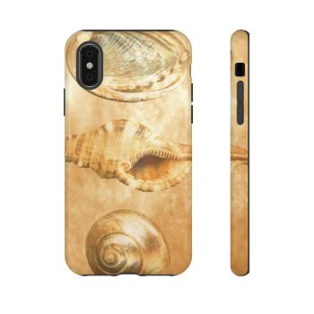 Tough Case Cell Phone Cover Sea Shells Seashells Ocean Beach Beige Sand Art Print Old Antique Vintage