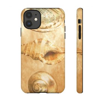 Tough Case Cell Phone Cover Sea Shells Seashells Ocean Beach Beige Sand Art Print Old Antique Vintage