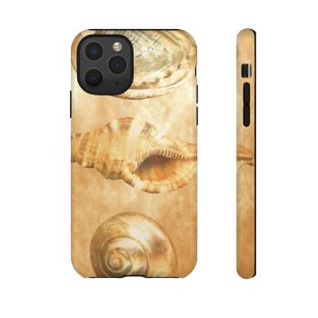 Tough Case Cell Phone Cover Sea Shells Seashells Ocean Beach Beige Sand Art Print Old Antique Vintage