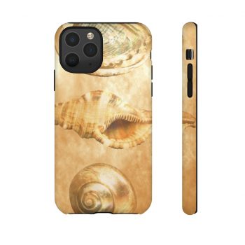 Tough Case Cell Phone Cover Sea Shells Seashells Ocean Beach Beige Sand Art Print Old Antique Vintage