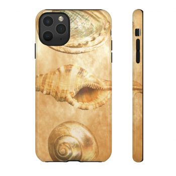 Tough Case Cell Phone Cover Sea Shells Seashells Ocean Beach Beige Sand Art Print Old Antique Vintage