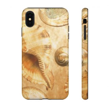 Tough Case Cell Phone Cover Sea Shells Seashells Ocean Cream Beige Brown Gold Art Print Old Antique Vintage