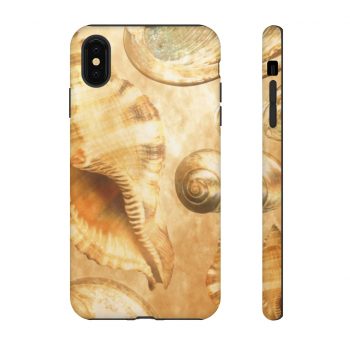 Tough Case Cell Phone Cover Sea Shells Seashells Ocean Cream Beige Brown Gold Art Print Old Antique Vintage