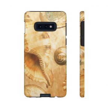 Tough Case Cell Phone Cover Sea Shells Seashells Ocean Cream Beige Brown Gold Art Print Old Antique Vintage