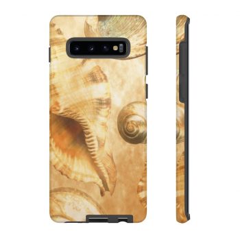 Tough Case Cell Phone Cover Sea Shells Seashells Ocean Cream Beige Brown Gold Art Print Old Antique Vintage