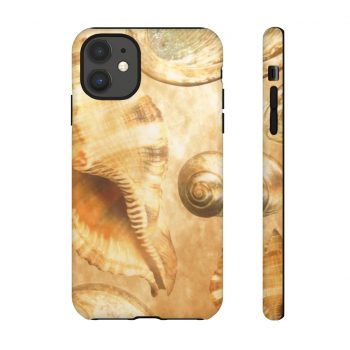 Tough Case Cell Phone Cover Sea Shells Seashells Ocean Cream Beige Brown Gold Art Print Old Antique Vintage