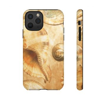 Tough Case Cell Phone Cover Sea Shells Seashells Ocean Cream Beige Brown Gold Art Print Old Antique Vintage