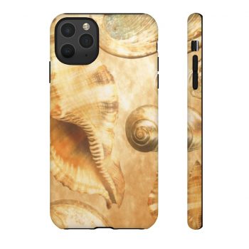 Tough Case Cell Phone Cover Sea Shells Seashells Ocean Cream Beige Brown Gold Art Print Old Antique Vintage