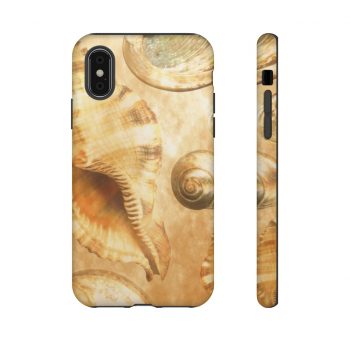 Tough Case Cell Phone Cover Sea Shells Seashells Ocean Cream Beige Brown Gold Art Print Old Antique Vintage