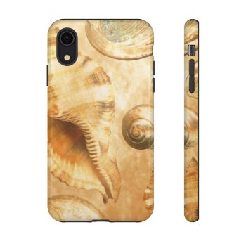 Tough Case Cell Phone Cover Sea Shells Seashells Ocean Cream Beige Brown Gold Art Print Old Antique Vintage