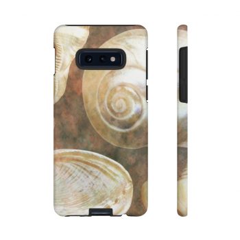 Tough Case Cell Phone Cover Sea Shells Seashells Ocean Grey Silver Beige Sand Art Print Old Antique Vintage