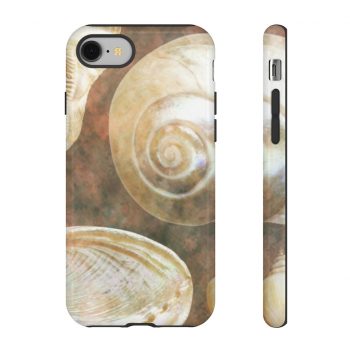 Tough Case Cell Phone Cover Sea Shells Seashells Ocean Grey Silver Beige Sand Art Print Old Antique Vintage