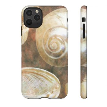 Tough Case Cell Phone Cover Sea Shells Seashells Ocean Grey Silver Beige Sand Art Print Old Antique Vintage