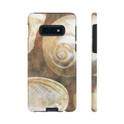 Tough Case Cell Phone Cover Sea Shells Seashells Ocean Grey Silver Beige Sand Art Print Old Antique Vintage