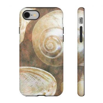 Tough Case Cell Phone Cover Sea Shells Seashells Ocean Grey Silver Beige Sand Art Print Old Antique Vintage