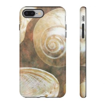 Tough Case Cell Phone Cover Sea Shells Seashells Ocean Grey Silver Beige Sand Art Print Old Antique Vintage