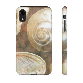 Tough Case Cell Phone Cover Sea Shells Seashells Ocean Grey Silver Beige Sand Art Print Old Antique Vintage