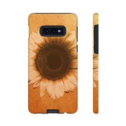 Tough Case Cell Phone Cover Sunflower Flower Art Print Old Antique Vintage Beige Yellow Brown Gold