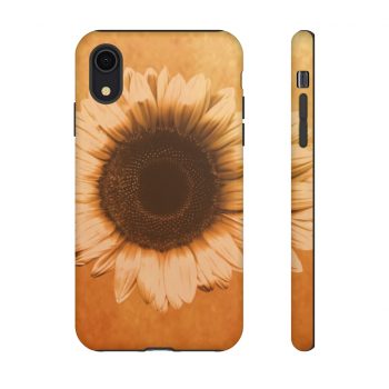 Tough Case Cell Phone Cover Sunflower Flower Art Print Old Antique Vintage Beige Yellow Brown Gold