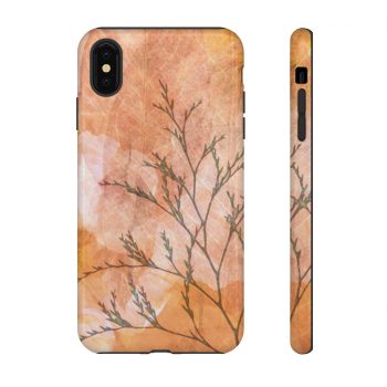 Tough Case Cell Phone Cover Wheat Field Flowers Print Beige Landscape Nature Art Print Old Antique Vintage