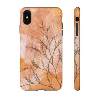 Tough Case Cell Phone Cover Wheat Field Flowers Print Beige Landscape Nature Art Print Old Antique Vintage