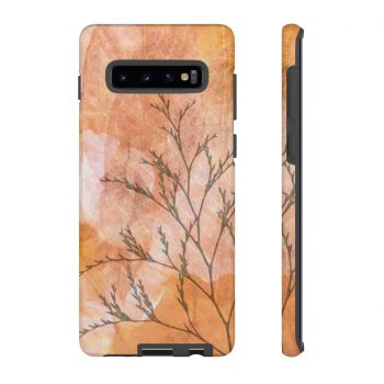 Tough Case Cell Phone Cover Wheat Field Flowers Print Beige Landscape Nature Art Print Old Antique Vintage