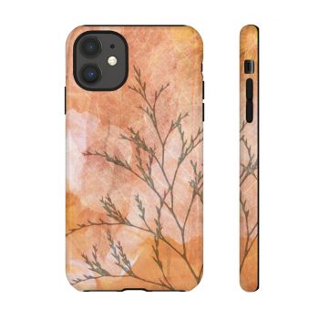 Tough Case Cell Phone Cover Wheat Field Flowers Print Beige Landscape Nature Art Print Old Antique Vintage