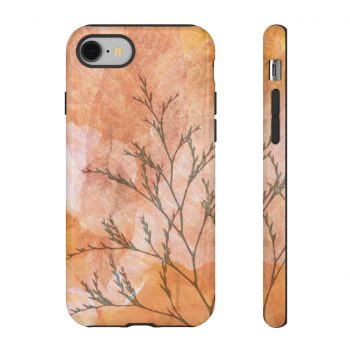 Tough Case Cell Phone Cover Wheat Field Flowers Print Beige Landscape Nature Art Print Old Antique Vintage