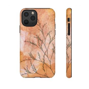 Tough Case Cell Phone Cover Wheat Field Flowers Print Beige Landscape Nature Art Print Old Antique Vintage