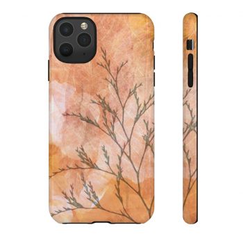 Tough Case Cell Phone Cover Wheat Field Flowers Print Beige Landscape Nature Art Print Old Antique Vintage