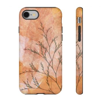 Tough Case Cell Phone Cover Wheat Field Flowers Print Beige Landscape Nature Art Print Old Antique Vintage