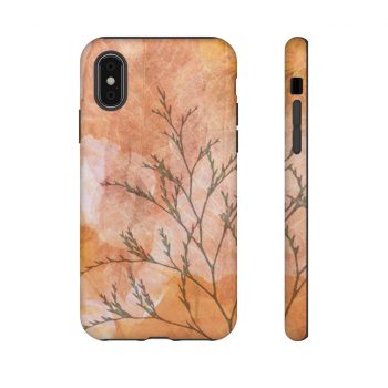 Tough Case Cell Phone Cover Wheat Field Flowers Print Beige Landscape Nature Art Print Old Antique Vintage