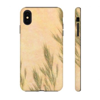 Tough Case Cell Phone Cover Wheat Field Green Beige Landscape Nature Art Print Old Antique Vintage