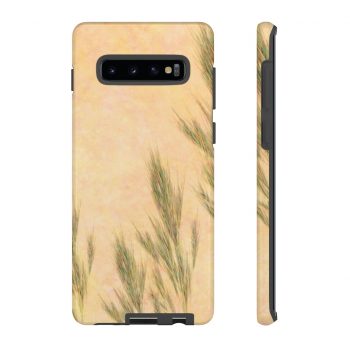 Tough Case Cell Phone Cover Wheat Field Green Beige Landscape Nature Art Print Old Antique Vintage