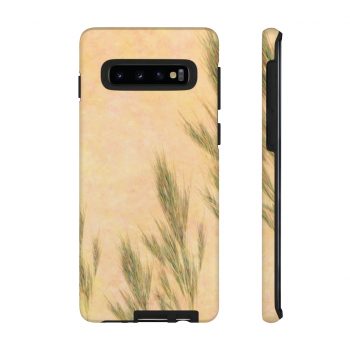 Tough Case Cell Phone Cover Wheat Field Green Beige Landscape Nature Art Print Old Antique Vintage