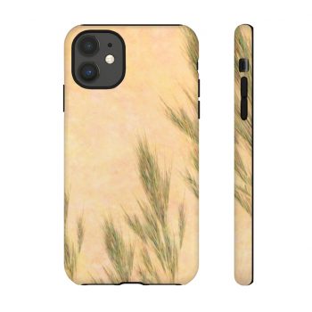 Tough Case Cell Phone Cover Wheat Field Green Beige Landscape Nature Art Print Old Antique Vintage