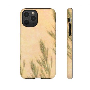 Tough Case Cell Phone Cover Wheat Field Green Beige Landscape Nature Art Print Old Antique Vintage