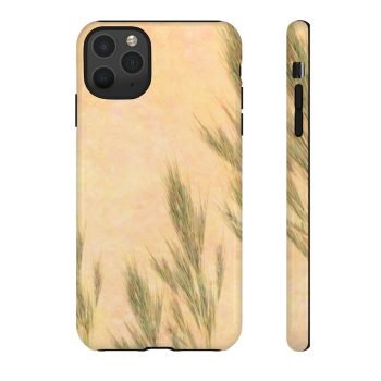 Tough Case Cell Phone Cover Wheat Field Green Beige Landscape Nature Art Print Old Antique Vintage