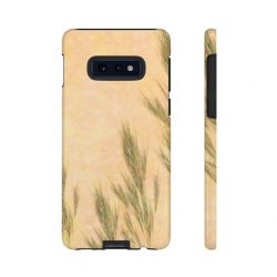 Tough Case Cell Phone Cover Wheat Field Green Beige Landscape Nature Art Print Old Antique Vintage