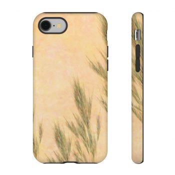 Tough Case Cell Phone Cover Wheat Field Green Beige Landscape Nature Art Print Old Antique Vintage