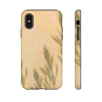 Tough Case Cell Phone Cover Wheat Field Green Beige Landscape Nature Art Print Old Antique Vintage