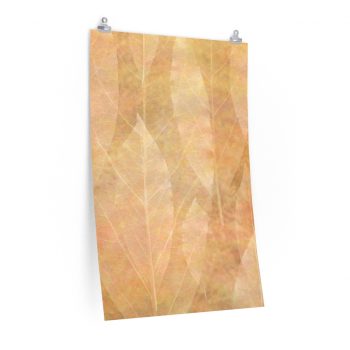 Wall Art Poster Leaves Leaf Print Beige Cream Brown Nature Art Print Old Antique Vintage