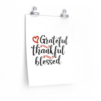 Wall Art Posters Prints - Grateful Thankful Blessed