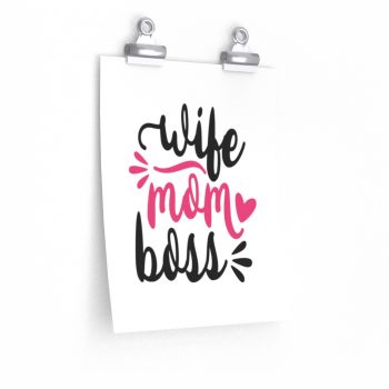 Wall Art Posters Prints - Wife Mom Boss